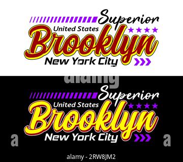 Brooklyn city vintage sport, graphic typography for t-shirt, posters, labels, etc. Stock Vector