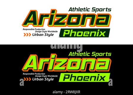 Arizona urban sports design, graphic typography for t-shirt, posters, labels, etc. Stock Vector