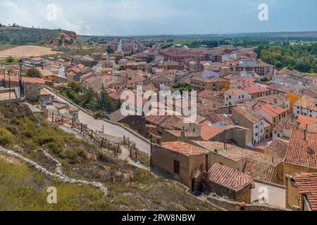 San Esteban de Gormaz town and municipality in the province of Soria declared a Historic-Artistic Site. Autonomous community of Castile y Leon, Spain. Stock Photo