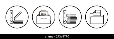 Archive icon vector. archive storage icon vector. folders icon. Stock Vector