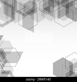 Abstract shade of gray geometric shape background, stock vector Stock Vector