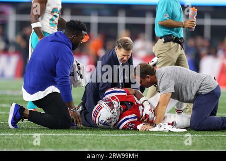 New England Patriots cornerback Marcus Jones (25) lines up for a play  during an NFL football