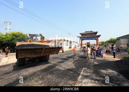 Luannan County, China - July 31, 2019: rural highway construction site ...