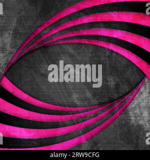 Pink and black grunge waves abstract corporate background. Vector design Stock Vector