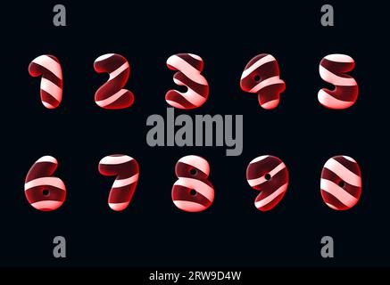 Sweet, candy text. Alphabet. Jelly text effect. 3d text style effect. Stock Photo