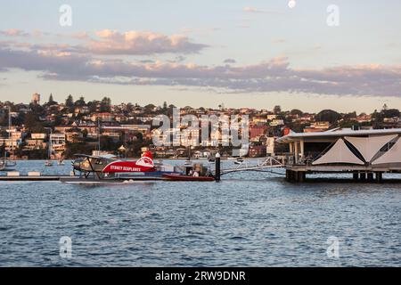 Sydney Seaplanes, The largest seaplane operator in Australia with a fleet of beautifully refurbished Beavers and turbo-prop Cessna Caravans, Rose Bay, Stock Photo