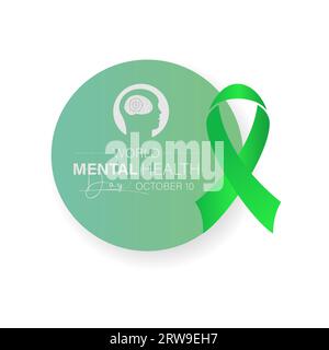 World Mental Health Day Highlights Advocacy, Understanding, and Support for Global Emotional Resilience. Vector Illustration Template. Stock Vector