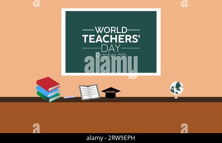 World Teachers Day Recognizes the Dedication, Innovation, and Transformative Influence of Teachers Worldwide. Vector Illustration Template. Stock Vector