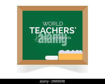 World Teachers Day Recognizes the Dedication, Innovation, and Transformative Influence of Teachers Worldwide. Vector Illustration Template. Stock Vector