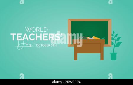 World Teachers Day Recognizes the Dedication, Innovation, and Transformative Influence of Teachers Worldwide. Vector Illustration Template. Stock Vector