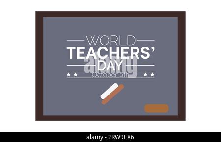 World Teachers Day Recognizes the Dedication, Innovation, and Transformative Influence of Teachers Worldwide. Vector Illustration Template. Stock Vector