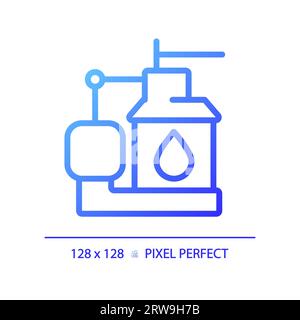 2D simple thin linear blue gradient sump pump icon Stock Vector