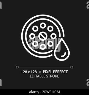 2D customizable thin linear white drain icon Stock Vector