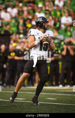 Hawaii quarterback Brayden Schager (13) in action during an NCAA ...