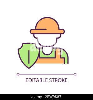 Labor law RGB color icon Stock Vector