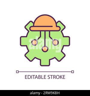 Farm technology RGB color icon Stock Vector
