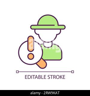 Hiring challenges RGB color icon Stock Vector