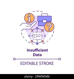 2D customizable insufficient data line icon concept Stock Vector