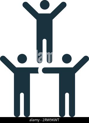 Support group icon. Monochrome simple sign from mental health collection. Support group icon for logo, templates, web design and infographics. Stock Vector