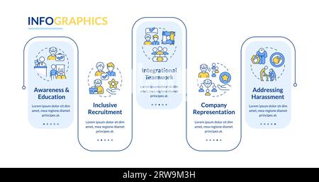 Multicolor unretirement layout with line icons Stock Vector