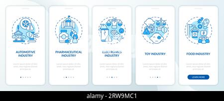 Walkthrough product liability with thin line icons concept Stock Vector