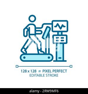 Stress test pixel perfect light blue icon Stock Vector