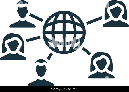 Connection icon. Monochrome simple icon for templates, web design and ...