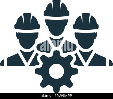 Workforce icon. Monochrome simple sign from operation management ...