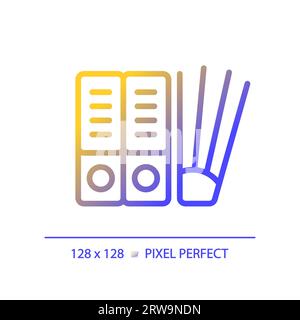 2D file thin linear gradient icon Stock Vector
