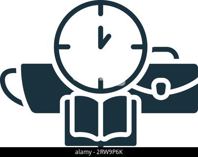 Time management icon. Monochrome simple sign from productivity collection. Time management icon for logo, templates, web design and infographics. Stock Vector