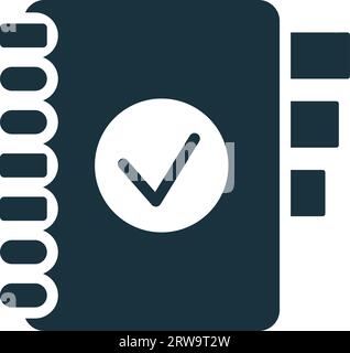 Planner icon. Monochrome simple sign from productivity collection. Planner icon for logo, templates, web design and infographics. Stock Vector