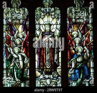 Percy Bacon stained glass, Holy Trinity Church, Leamington Spa, Warwickshire, England, UK Stock Photo