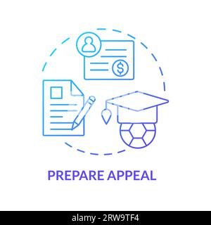 2D prepare appeal gradient thin line icon concept Stock Vector
