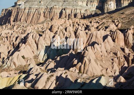 Typical rock formations in Cappadocia, Turkey Stock Photo