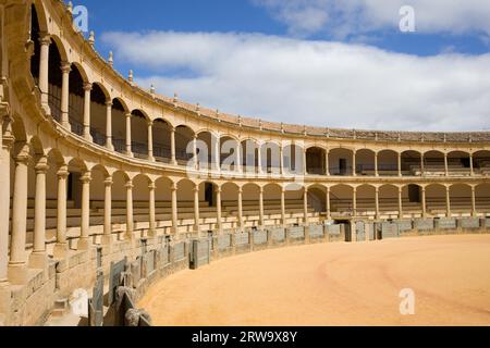 Bullring in Ronda, opened in 1785, one of the oldest and most famous bullfighting arena in Spain Stock Photo