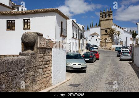 Calle Real street in Ronda town, Andalucia region, Malaga province, Spain Stock Photo