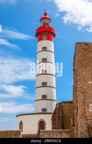 panoramic view of the lighthouse and ruins of saint matheau abbey on ...