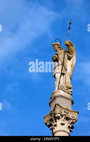 Triumph of Saint Rafael (Spanish:Triunfo de San Rafael), historic 18th century monument in the city of Cordoba, Spain, Andalusia region Stock Photo