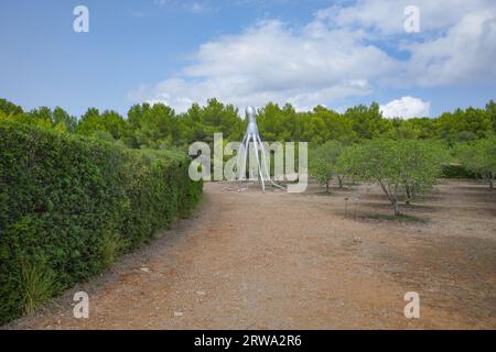 Mallorca, Spain - 30 August, 2023: Kraken art sculpture at the Museu sa Bassa Blanca, Mallorca Stock Photo