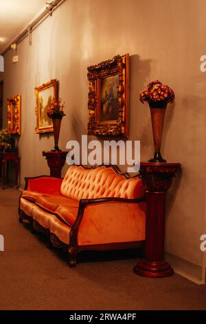 Jerome, USA, February 3, 2013: The interior of Jerome Grand Hotel which is an ancient haunted hotel in this great gold mining town in Arizona, USA Stock Photo