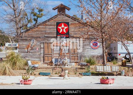 Camp Wood, USA, January 27 2013: Building architecture in the rural town of Camp Wood in Texas, USA Stock Photo