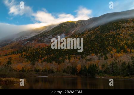 Sunset in Crawford Notch New Hampshire Stock Photo
