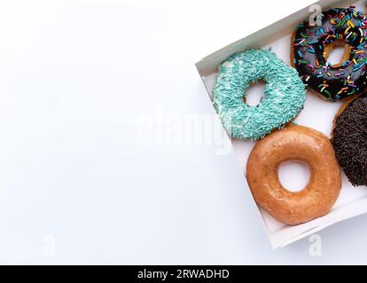 Donuts in its package. After some edits. Stock Photo