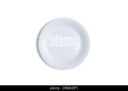 Empty plate isolated on white background. After some edits. Stock Photo