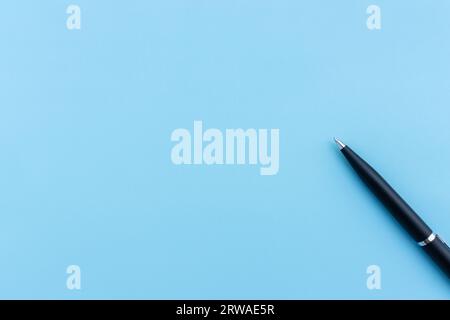 Pen isolated on blue background. After some edits. Stock Photo