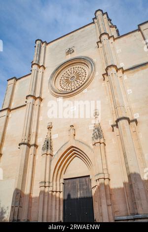 Esporles, Spain - 11 June, 2023: The church of Sant Pere in the town of Esporles, Mallorca Stock Photo