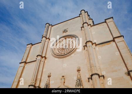 Esporles, Spain - 11 June, 2023: The church of Sant Pere in the town of Esporles, Mallorca Stock Photo