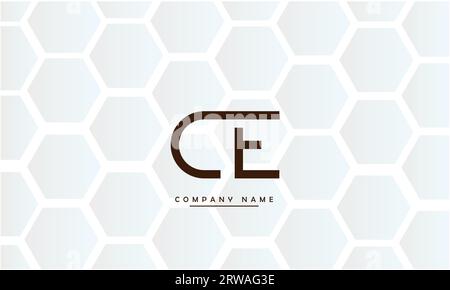 CE, EC Abstract Letters Logo Monogram Stock Vector