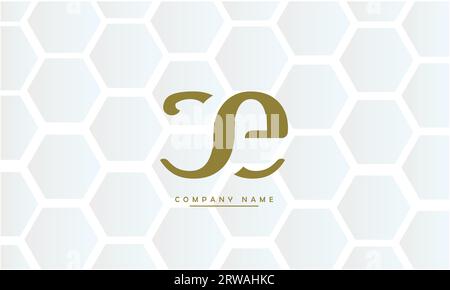 CE, EC Abstract Letters Logo Monogram Stock Vector