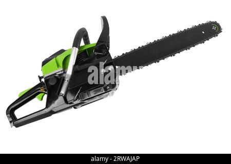 Chainsaw isolated on a white background Stock Photo